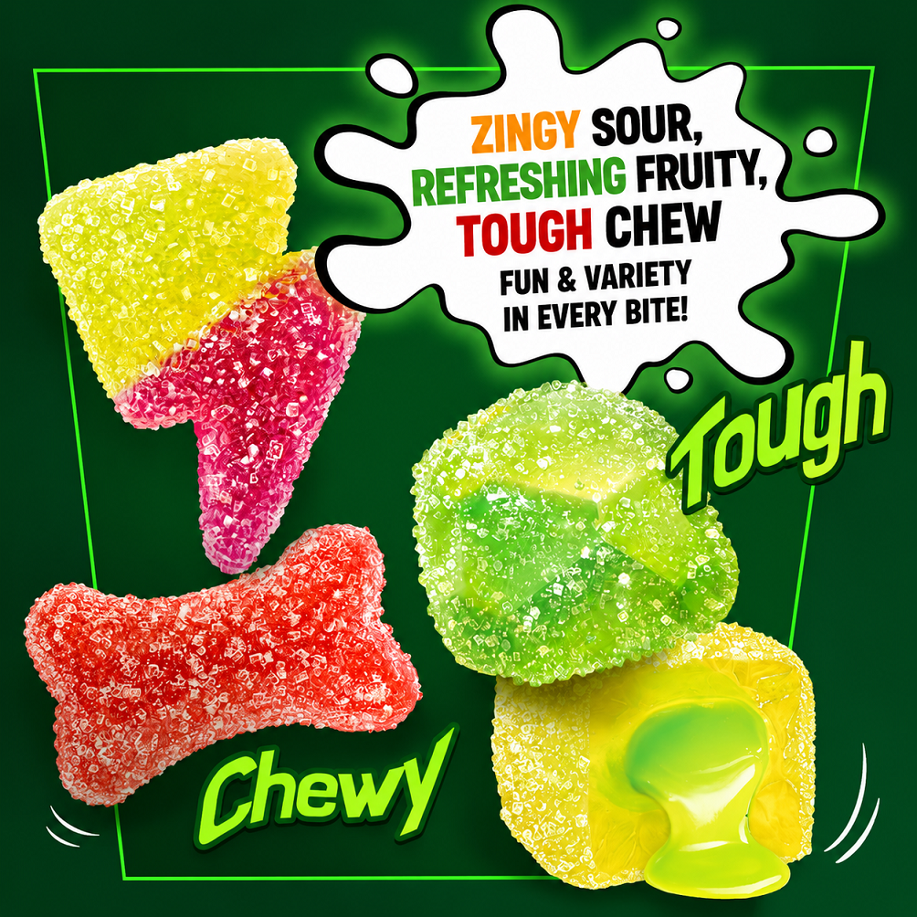[Lotte] Sour Master Chewy Gummy Candy 2 Flavours 50g/51g