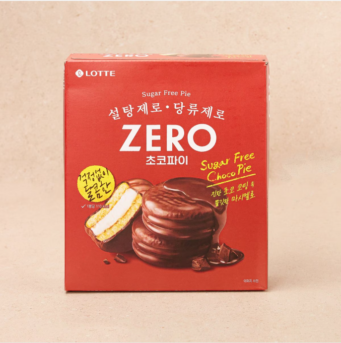 [Lotte] Zero Choco Pie 12-Pack (336g) 롯데 제로 초코파이 12입
