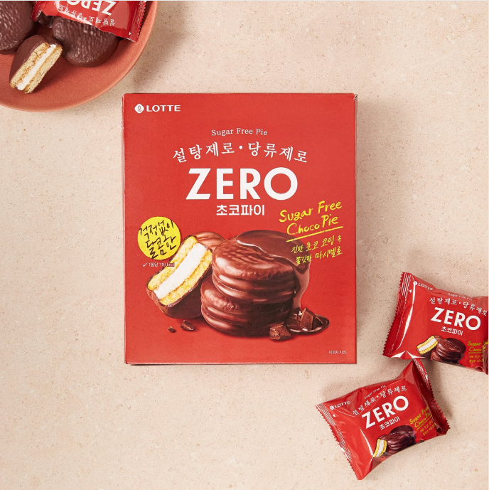 [Lotte] Zero Choco Pie 12-Pack (336g) 롯데 제로 초코파이 12입