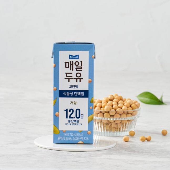 [Maeil] High-Protein Soy Milk 190ml (Black Bean/Original) [매일] 고단백 두유 (검은콩/오리지널)