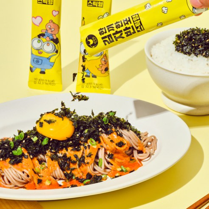 [Manjeon Gim] Minions Seasoned Seaweed Flakes 10g x 7 Sticks 미니언즈 스틱 조미김 후레이크