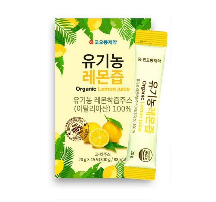 [Naturel] 100% Organic Lemon Juice Sticks  유기농 레몬즙 레몬 생강즙