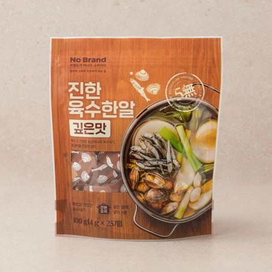 [No Brand] Rich Soup Stock Tablets (Deep Flavor) 4g x 25pcs 노브랜드 진한 육수한알 깊은맛