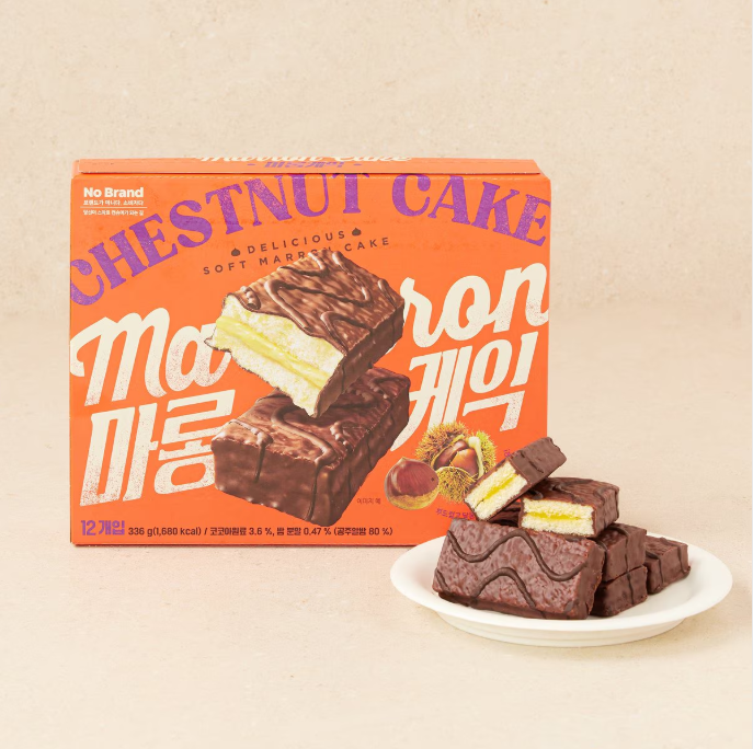 [No Brand] Soft Marron (Chestnut) Cake 336g 노브랜드 마롱케익