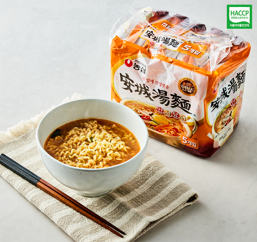[Nongshim] Ansungtangmyun & Seafood Ansungtangmyun 125gx5p 농심 안성탕면/해물안성탕면 멀티팩