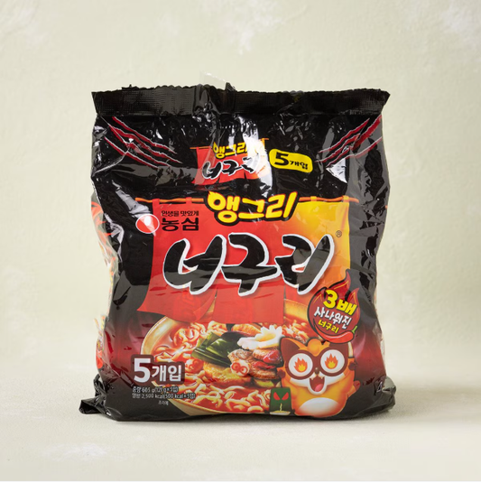 [Nongshim] Angry Neoguri Spicy Ramen 121g x 5p 농심 앵그리 너구리 멀티팩