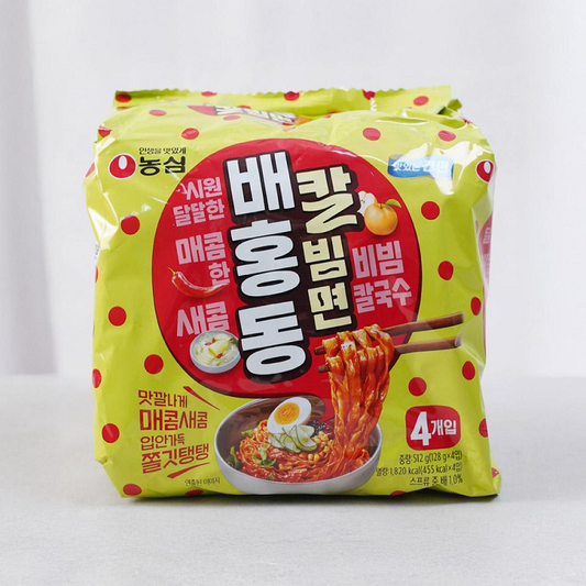 [Nongshim] Baehongdong Bibim Kalguksu 128gx4  배홍동 칼빔면