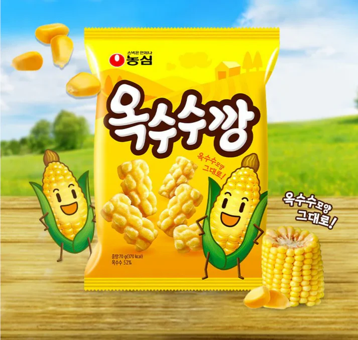 [Nongshim] Corn Shaped Cracker Snack 70g 농심 옥수수깡