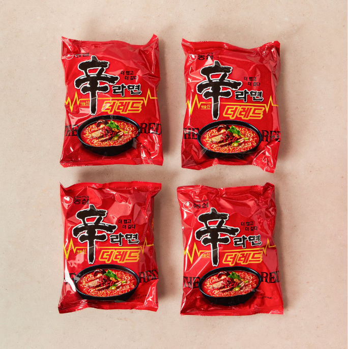 [Nongshim] Shin Ramen THE RED 125g x 4P  농심 신라면더레드