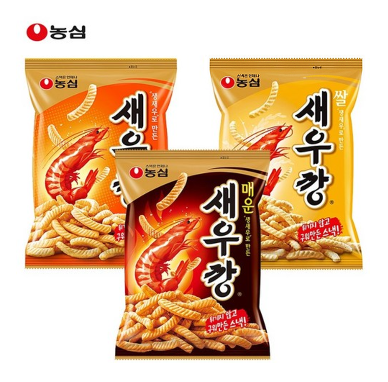 [Nongshim] Shrimp Crackers (Original, Rice & Spicy) 75g 농심 새우깡 3종