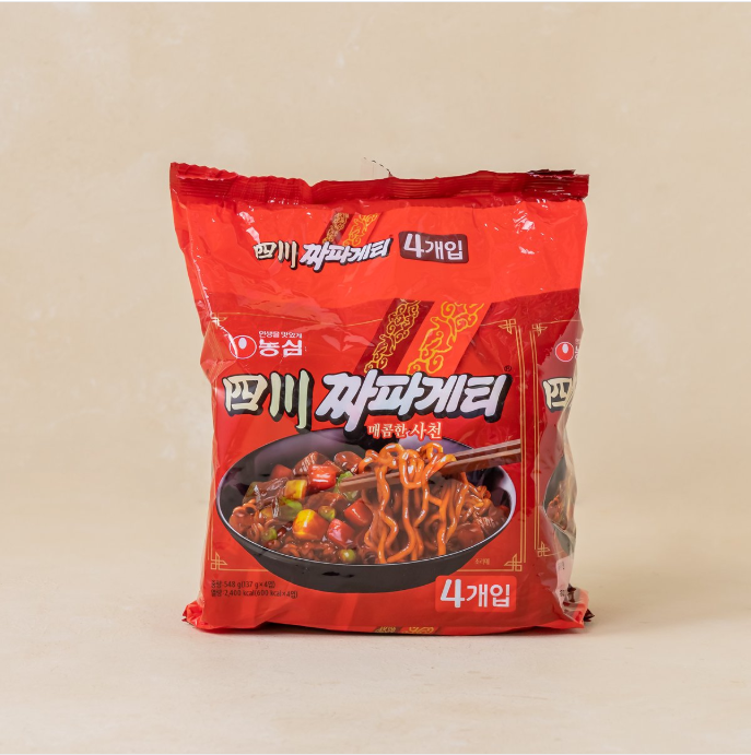[Nongshim] Sichuan Chapagetti 137g x 4p 농심 사천 짜파게티 멀티팩