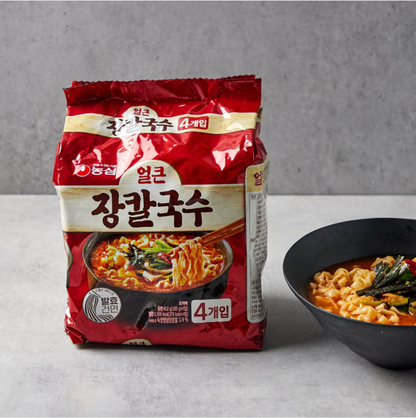 [Nongshim] Spicy Jang Kalguksu 103g x 4p 농심 얼큰장칼국수