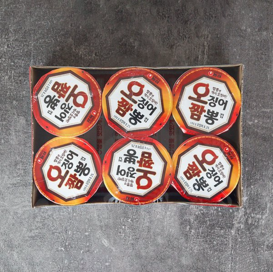 [Nongshim] Spicy Squid Jjamppong Ramen Cup 67gx6  농심 오징어짬뽕컵 67g x6