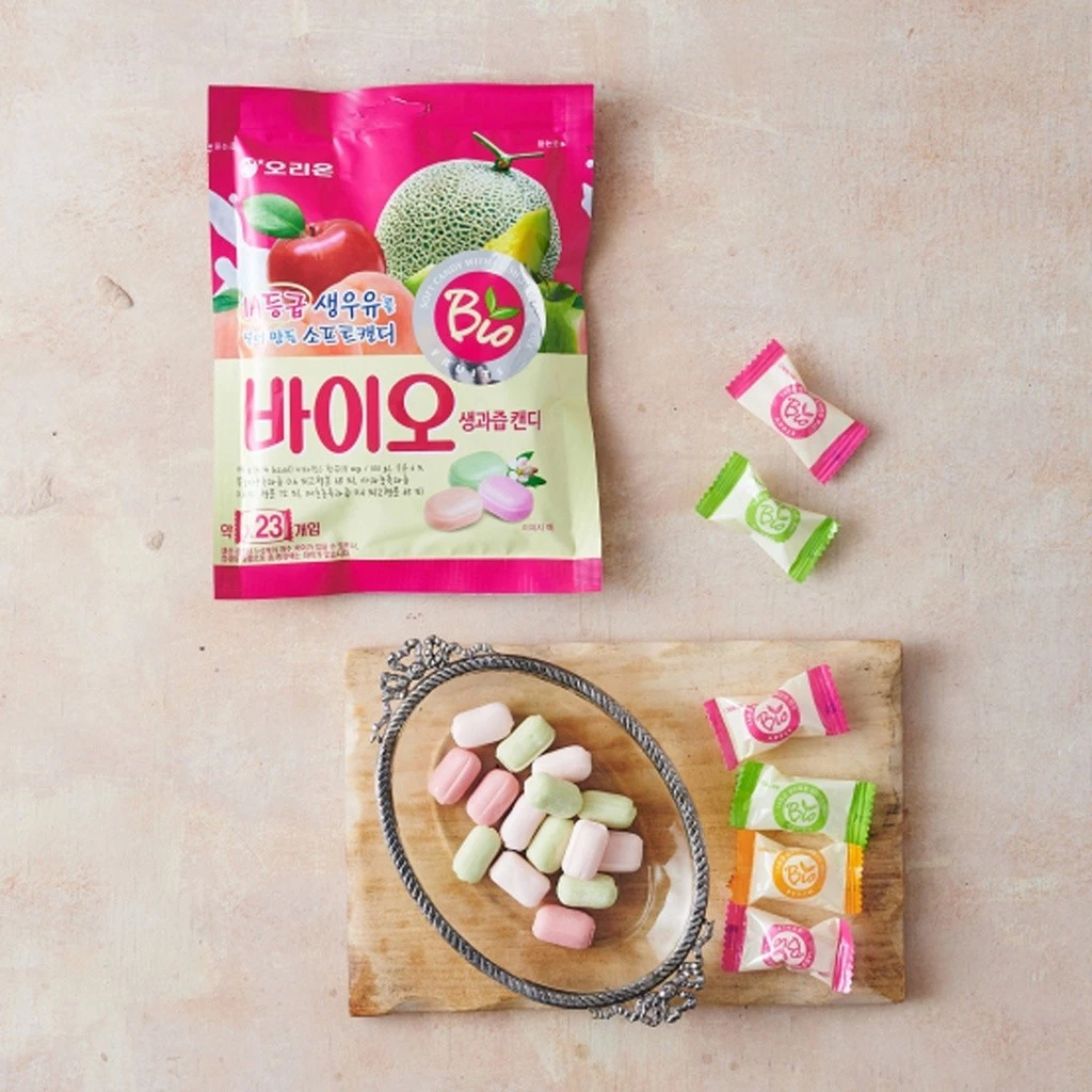 [Orion] Bio Candy 99g 오리온 바이오 생과즙 & 우유 캔디