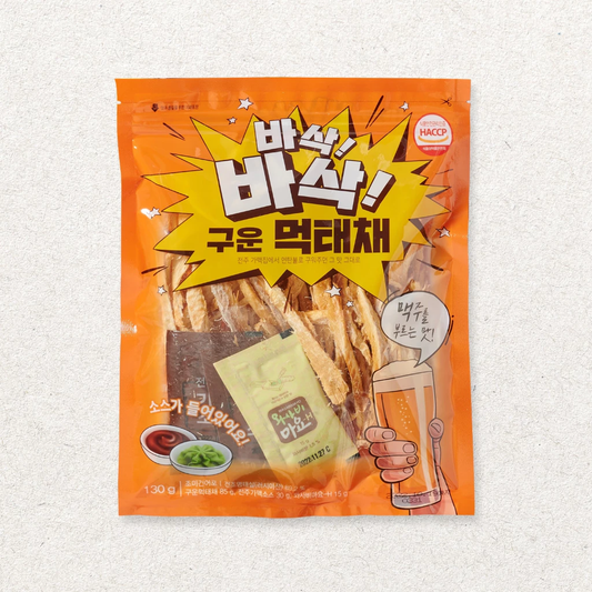 [Ocheon] Crispy Grilled Dried Pollack Slice 130g [오천] 바삭바삭 구운먹태채