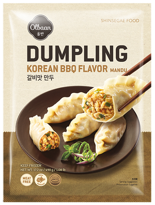 [Olbaan] Mandu Dumplings 480g – 4 Flavours (Meat-Free) 올반 만두 (4종 맛 선택)