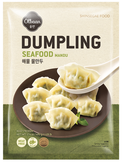 [Olbaan] Mandu Dumplings 480g – 4 Flavours (Meat-Free) 올반 만두 (4종 맛 선택)