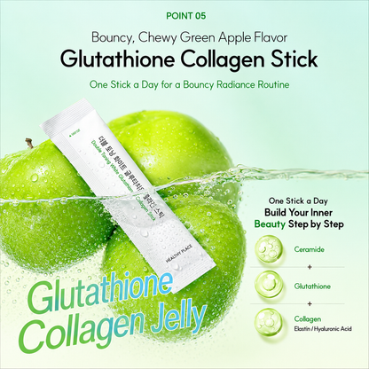 [Olive Young] Double Toning White Glutathione Collagen Stick (Apple Flavor - 14 Sticks)