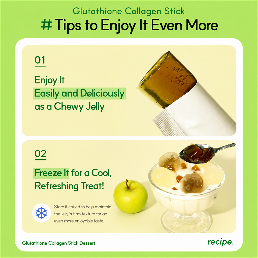 [Olive Young] Double Toning White Glutathione Collagen Stick (Apple Flavor - 14 Sticks)
