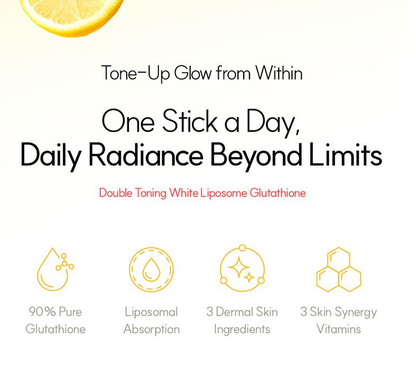 [Olive Young] Double Toning White Liposome Glutathione Stick 3g×30T
