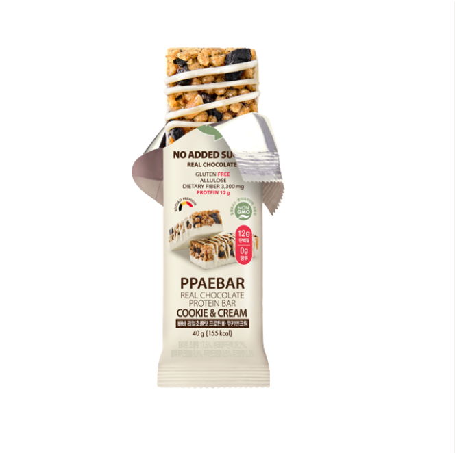 [Olive Young] PPAEBAR No Added Sugar Real Chocolate Protein Bar 40g