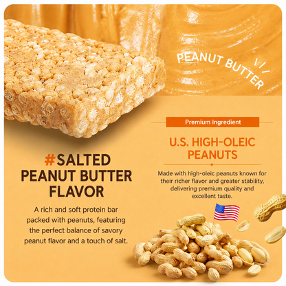 [Olive Young] PPAEBAR Soft Crunch Protein Bar (Cacao / Salted Peanut Butter) 40g