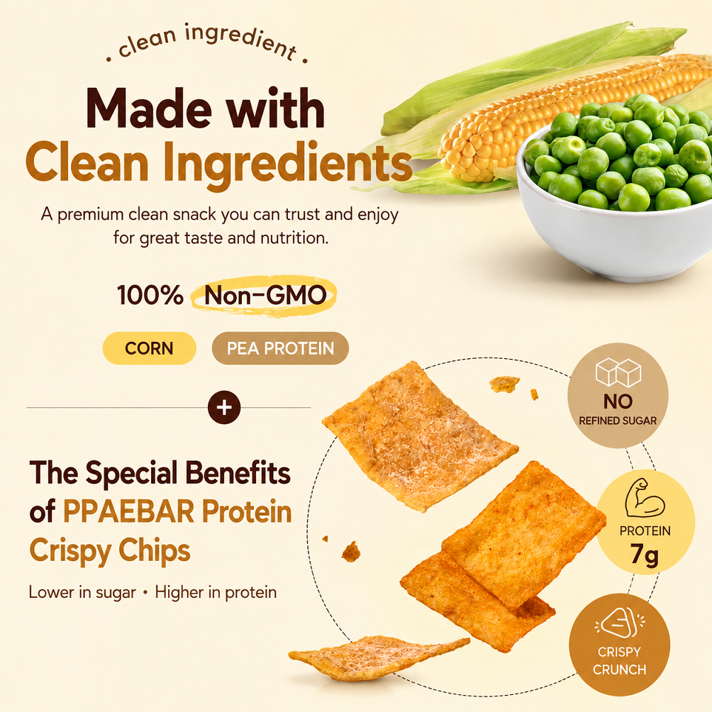 [Olive Young] PPAEBAR Baked, Not Fried Protein Crispy Chips 60g
