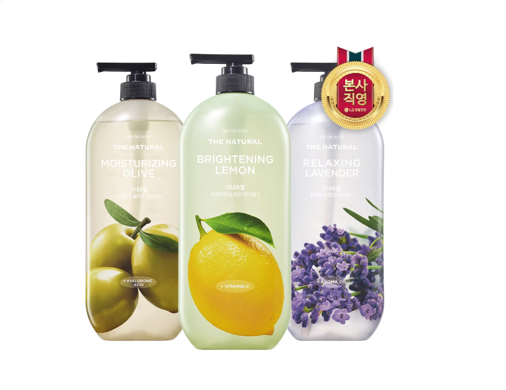 [LG] On the Body The Natural Body Wash Lavender, Brightening Lemon, Olive 900g 온더바디 더내추럴 바디워시