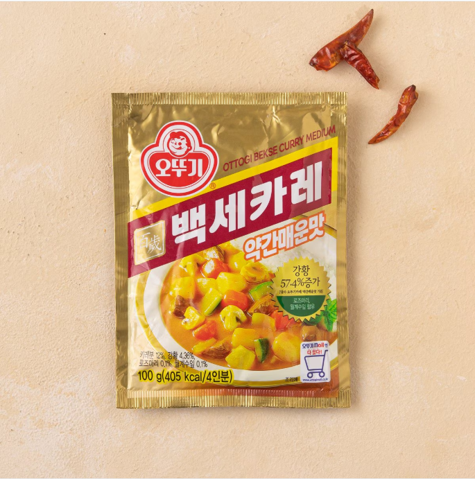 [Ottogi] Bekse Curry (Mild,Medium,Spicy) 100g 오뚜기 백세카레