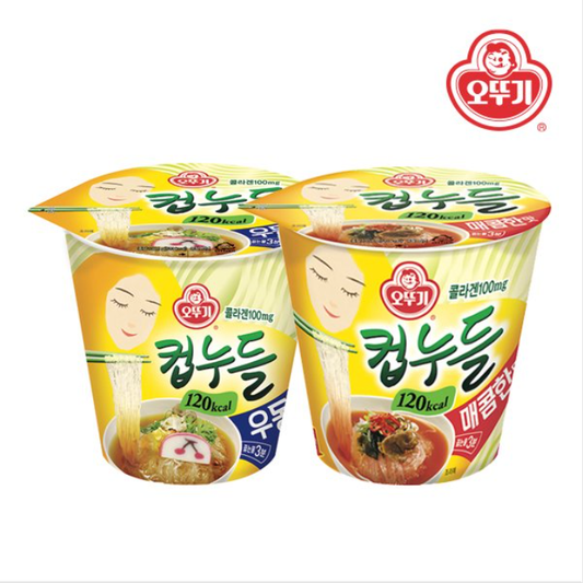 [Ottogi] Thin Rice Ramen Cup (Udon/Spicy) 38.1g [오뚜기] 컵누들 매콤한맛/우동맛