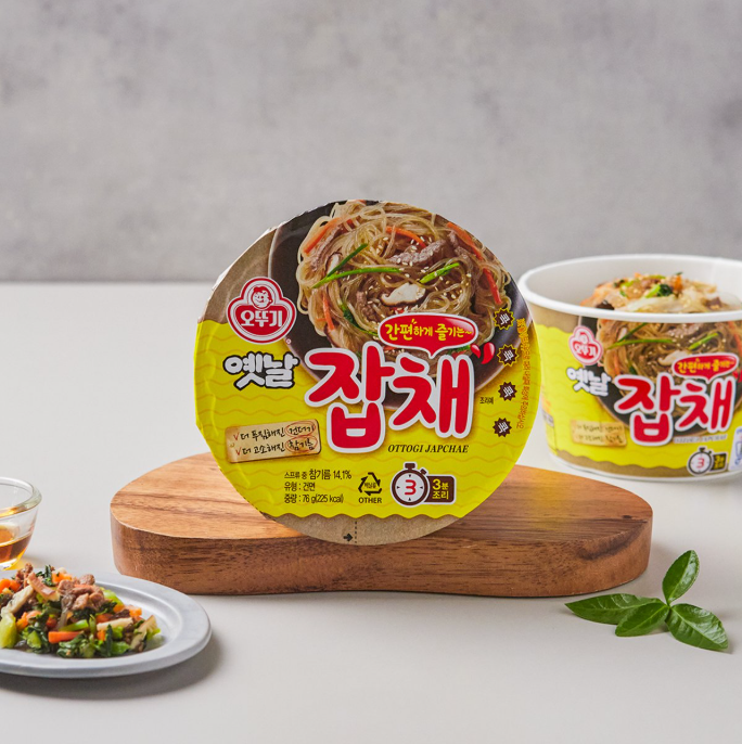 [Ottogi] Instant Japchae Cup (Korean Style vermicelli) 82.5g 오뚜기 옛날 잡채