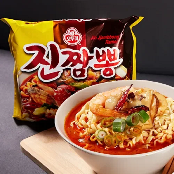 [Ottogi] Jin Jjambbong Seafood Spicy Ramen 130g x 4P 오뚜기 진짬뽕