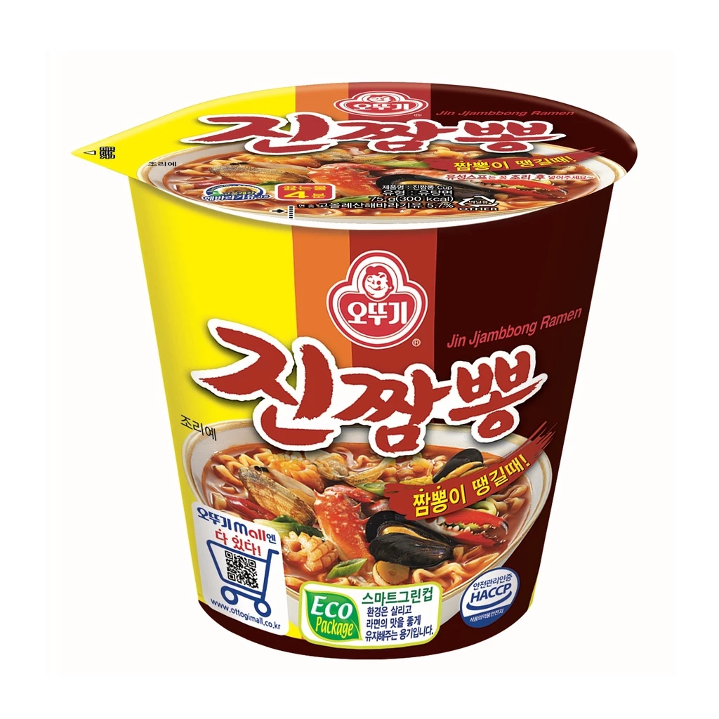 [Ottogi] Jin Jjambbong Ramen Cup 75g 오뚜기 진짬뽕 컵