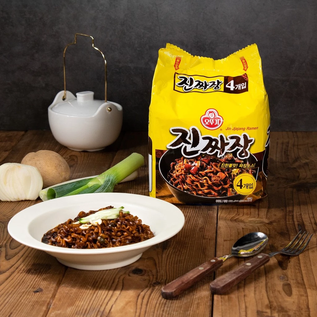 [Ottogi] Jin Jjajang Ramen Multipack 135g x 4P  오뚜기 진짜장