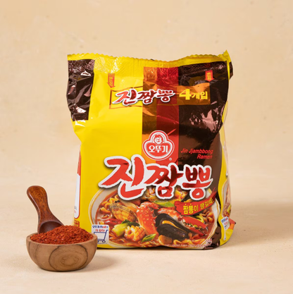 [Ottogi] Jin Jjambbong Seafood Spicy Ramen 130g x 4P 오뚜기 진짬뽕