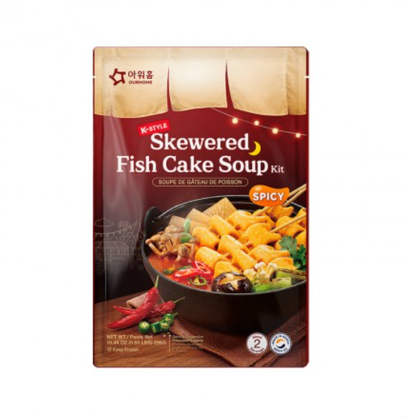 [OurHome] Pocha Skewered Fishcake Kit (296g) 아워홈 포차 꼬치어묵 시원한맛 매운맛