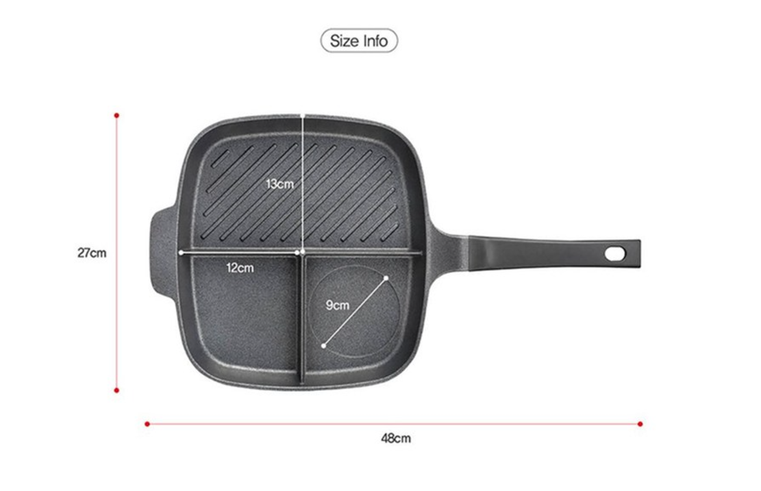 PN Poongnyun Black Rocca IH Multi Fry Pan 3 in 1  PN풍년 블랙로카IH 3in1 멀티팬