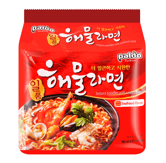 [Paldo] Ilpoom Seafood Ramen Soup 120g x 5p 팔도 일품 해물라면 멀티