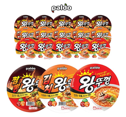 [Paldo] Jumbo Bowl WangTuKong Ramen (110g) – 3 Flavors  [팔도] 점보 왕뚜껑 라면