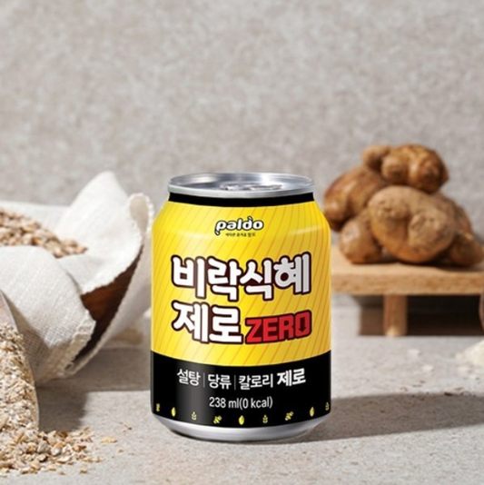 [Paldo] Zero Rice Punch Shikhye Drink 238ml  제로 비락식혜 캔 238ml