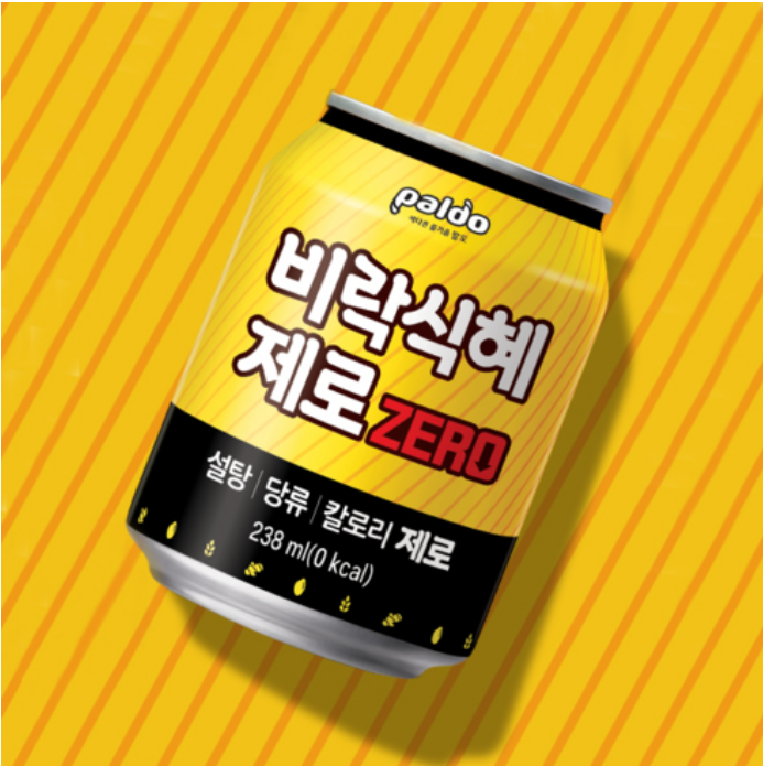 [Paldo] Zero Rice Punch Shikhye Drink 238ml  제로 비락식혜 캔 238ml