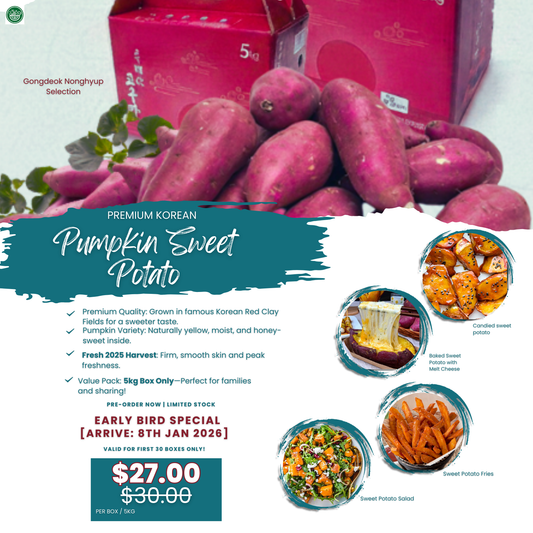 [PREMIUM KOREAN] Pumpkin Sweet Potato (5kg Box) - Early Bird Promotion 호박고구마