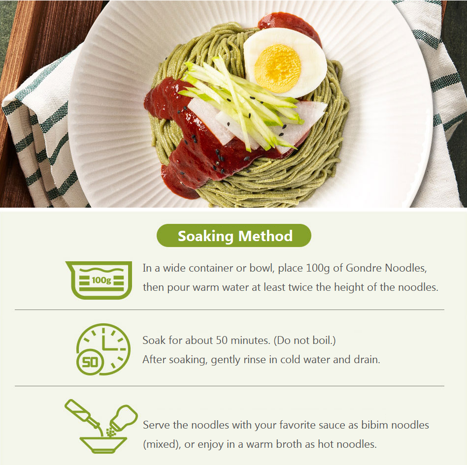 [Pyeongchang] Natural Gondre Noodles 300g 평창한끼 곤드레국수