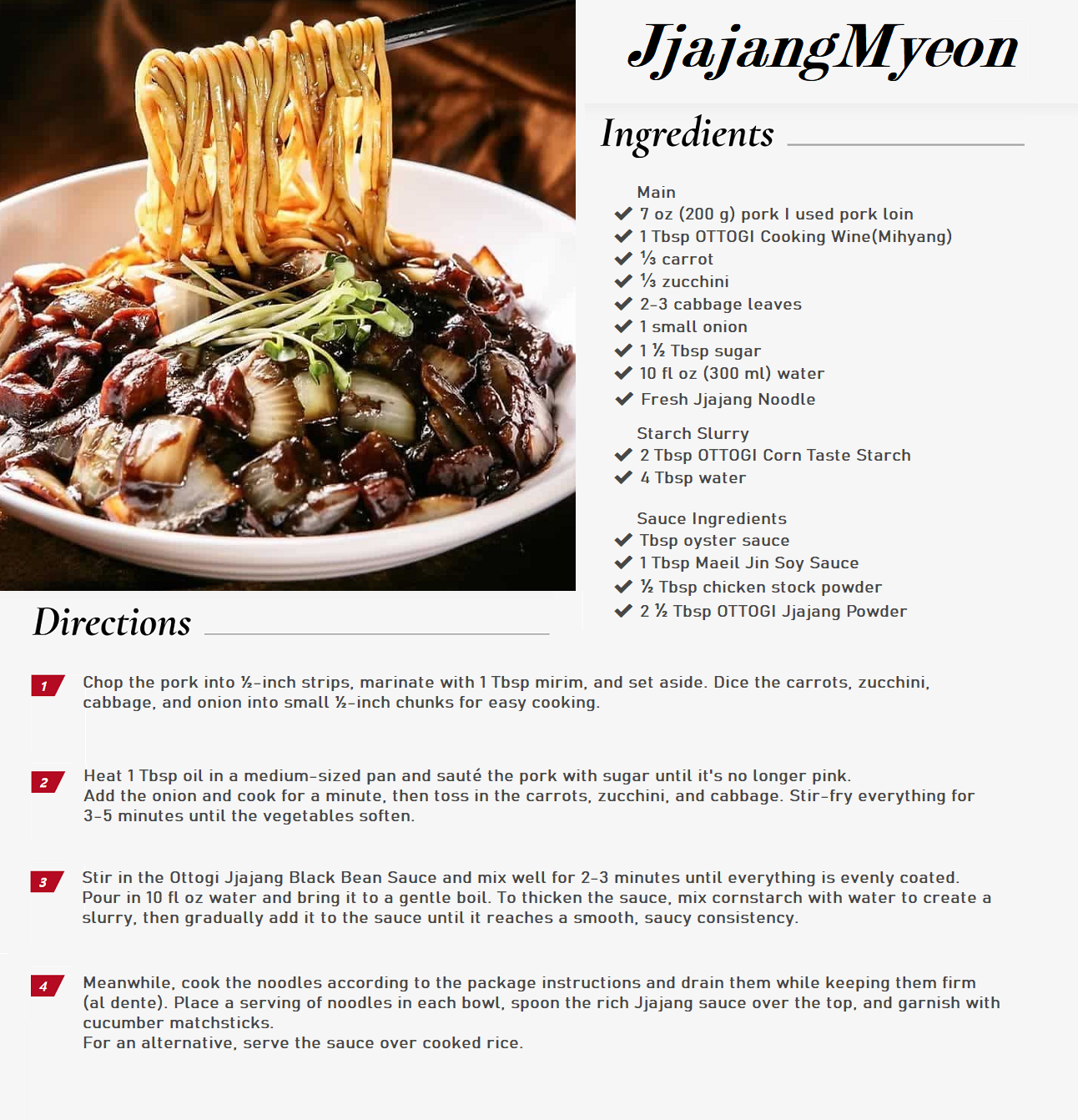 [Ottogi] Black Bean Jjajang Powder 1kg  오뚜기 짜장 가루