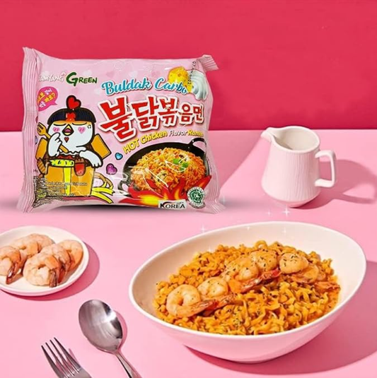 [Samyang] Carbonara Buldak Stir-Fried Noodle pack 130gx4p 삼양 까르보 불닭 볶음면