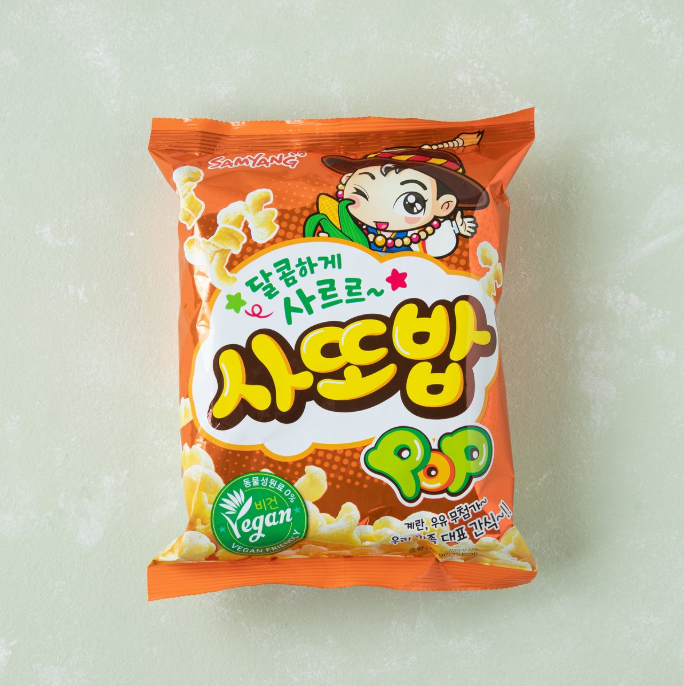 [Samyang] Vegan Popcorn Puff Snack 67g 삼양 사또밥