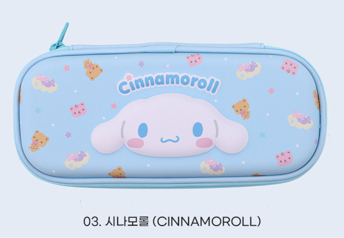 [Sanrio] EVA Soft Zipper Pencil Case – Cinnamoroll / My Melody / Kuromi 산리오 EVA 봉제 필통
