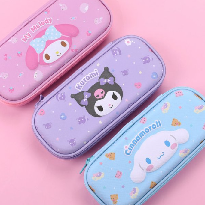 [Sanrio] EVA Soft Zipper Pencil Case – Cinnamoroll / My Melody / Kuromi 산리오 EVA 봉제 필통