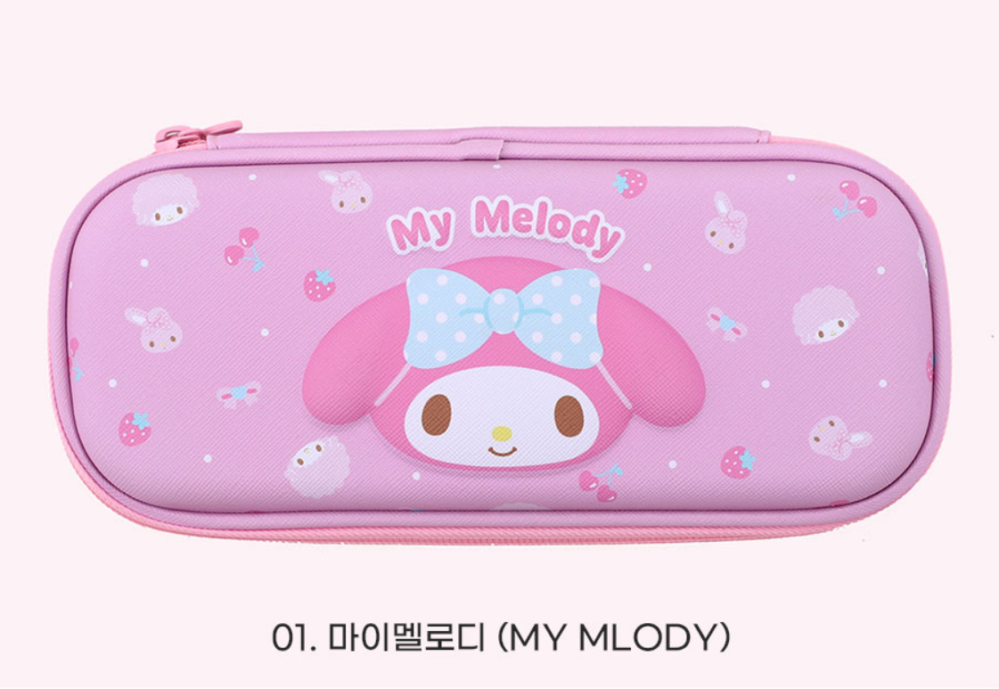 [Sanrio] EVA Soft Zipper Pencil Case – Cinnamoroll / My Melody / Kuromi 산리오 EVA 봉제 필통