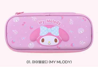 [Sanrio] EVA Soft Zipper Pencil Case – Cinnamoroll / My Melody / Kuromi 산리오 EVA 봉제 필통